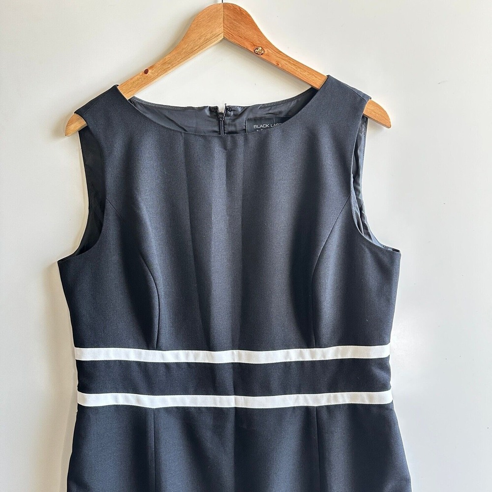 Black Label by Evan Picone  Sheath Dress Black Career  Classic Cocktail  XL NWOT - Picture 4 of 12